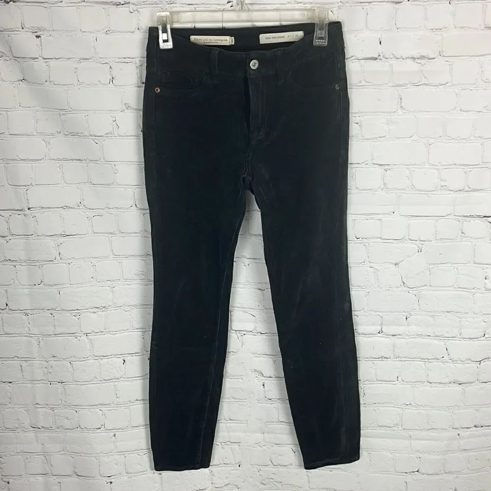 Anthropologie Pilcro and the Letterpress Fray Corduroy High Rise Skinny